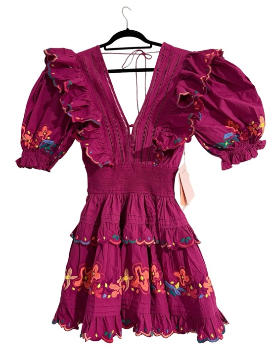 Alivia Dresses & Skirts - NWT ALIVIA Penny Embroidered Mini Dress in Magenta Size Small